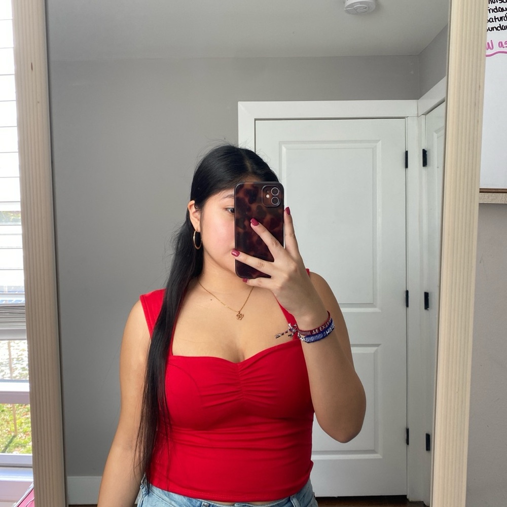 Charlotte Russe Red Crop Top